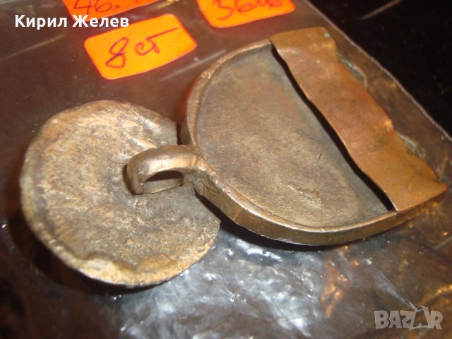 САЧАН БРОНЗ ВЪЗРОЖДЕНСКА ПАФТА ТОКА с ГРАНАТ СМАРАГД ЕДИНИЧКА ОРНАМЕНТИРАНА 18-19 ВЕК 12387, снимка 8 - Антикварни и старинни предмети - 30331033