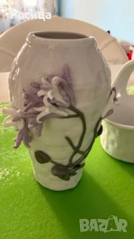 Комплект вазичка и кошничка, снимка 2 - Вази - 55120615