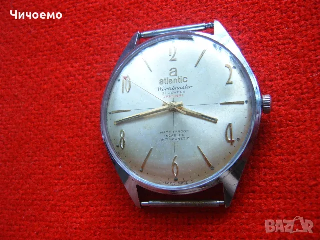 Original Atlantic Worldmaster 21 jewels 6300N Мъжки ръчен часовник, снимка 2 - Антикварни и старинни предмети - 51465946
