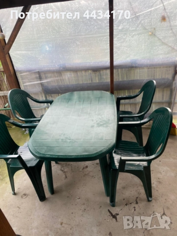 Спешно! Голям градински комплект: Маса + 4 стола (възможност за до 8 стола), снимка 2 - Градински мебели, декорация  - 53300842