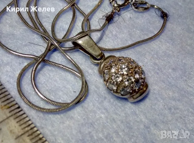НЕЖНО ИТАЛИАНСКО СРЕБЪРНО КОЛИЕ със СКЪПОЦЕНЕН СРЕБЪРЕН ПЕНДАНТ РОДИРАНО СРЕБРО 925 ПРОБА 43359, снимка 7 - Колиета, медальони, синджири - 50136136