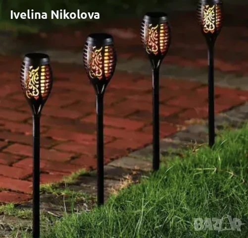 Соларна лампа тип пламък – комплект от 6 бр., снимка 3 - Други - 51385449