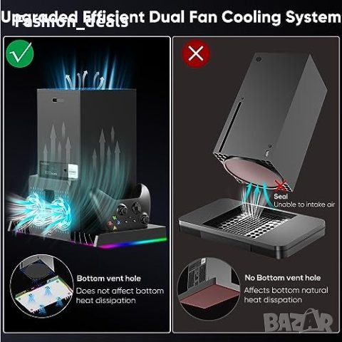 FYOUNG охлаждащ вентилатор и зарядна станция за Xbox Series X , снимка 3 - Аксесоари - 42119880