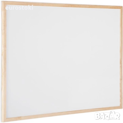 Bi-Office Бяла дъска с дървена рамка, 80 x 60 см Размери на продукта: ‎80 x 60 x 1,5 см; 1,75 кг 