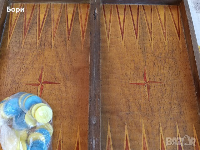 Стара дървена табла, снимка 4 - Шах и табла - 42774276