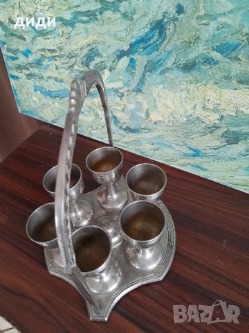 метален сервиз от 6 чашки  за  ракия , снимка 3 - Сервизи - 42716736