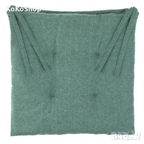 Зелена възглавница  за стол-38х38х5 см./декоратив на възглавница, снимка 3 - Възглавници - 49689058