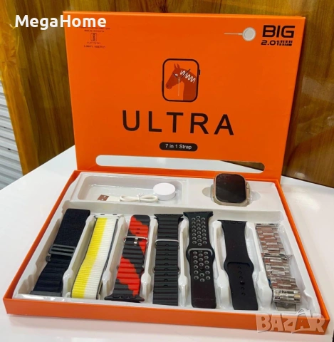 Ултра смарт часовник 7в1 със 7 различни каишки, Smart Watch, снимка 4 - Смарт часовници - 53243666