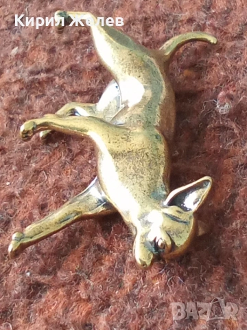 Бронзова фигурка на чихуахуа 44636, снимка 5 - Колекции - 54173096