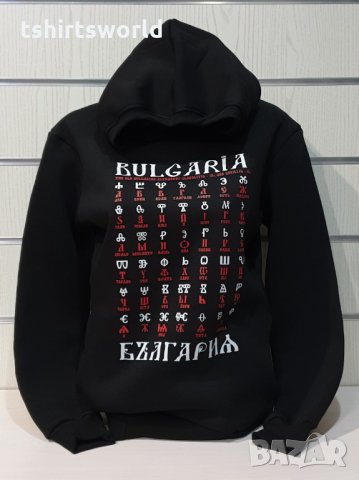 Нов дамски суичър с трансферен печат Глаголица, България, снимка 3 - Суичъри - 35565254