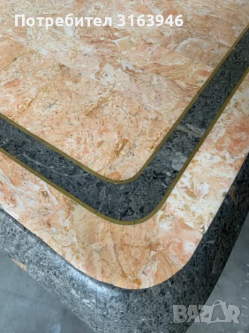 Луксозна дизайнерска маса с имитация на мрамор, приписвана на Maitland-Smith, снимка 5 - Маси - 51062473