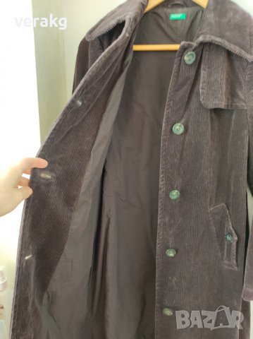 Джинсово Манто BENETON , снимка 2 - Палта, манта - 40106256