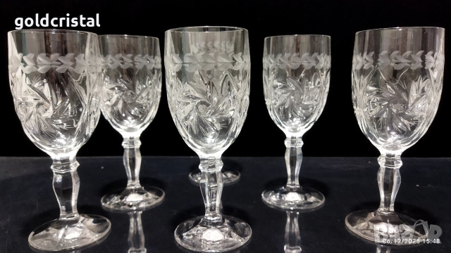 кристални чаши за вино , снимка 10 - Антикварни и старинни предмети - 28429063