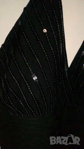 Дамски топ в черно с пайети , снимка 5 - Корсети, бюстиета, топове - 48299838