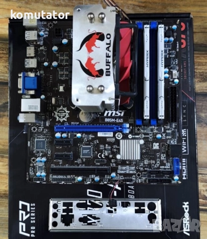 MSI B85M-E45 , Intel Core i7-4770 ,16GB,Evercool cooler