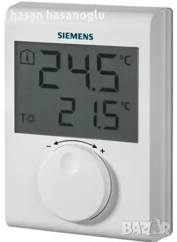 Чисто ново термостат за отопление Siemens с LCD дисплей, с батерия, RDH100, Бял