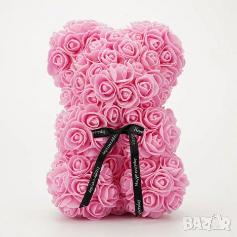 Мече от рози, ROSE BEAR S в кутия, снимка 5 - Романтични подаръци - 35527085