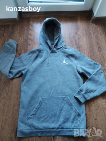 Jordan Jumpman CARBON HEATHER/WHITE - страхотно мъжко горнище С, снимка 6 - Спортни дрехи, екипи - 52215738