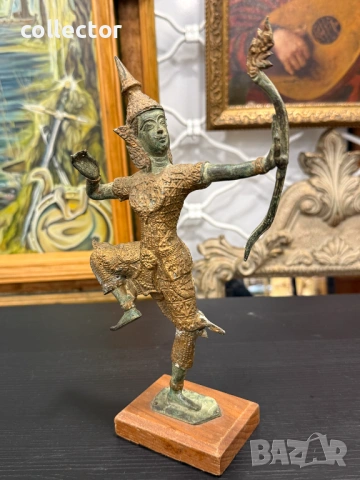 Бронзова тайландска фигура на принц Рама. №7992