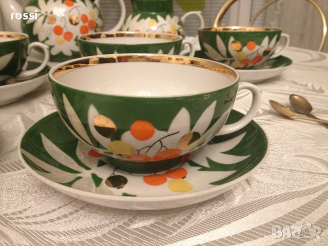 Руски порцелан Дулево Сервиз за чай кафе нов пълен комплект, снимка 8 - Антикварни и старинни предмети - 39519782