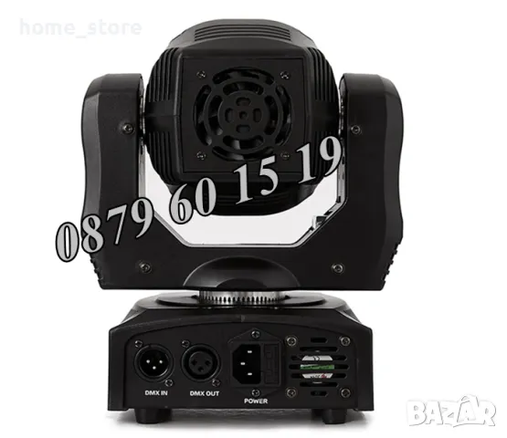 Дискотечен прожектор със 7 диода, прожектор движеща се глава, Moving Head с лазер, сценично осветлен, снимка 4 - Декорация за дома - 48460034