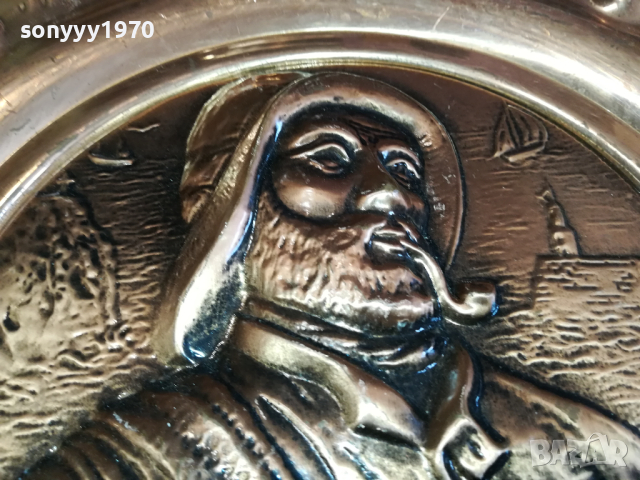 ХЕМИНГУЕЙ-МЕДНА КАРТИНА ОТ ФРАНЦИЯ 32СМ-АНТИКА 1703241431, снимка 6 - Антикварни и старинни предмети - 44806265