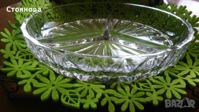 Две ретро кристални чинии - оловен кристал, снимка 5 - Чинии - 37585134