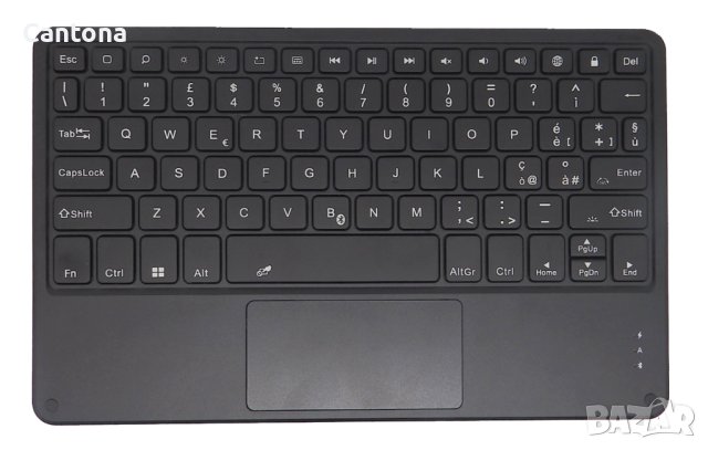 Bluetooth ултра тънка клавиатура с тъчпад, акумулаторна батерия и подсветка, снимка 1 - Клавиатури и мишки - 40732401