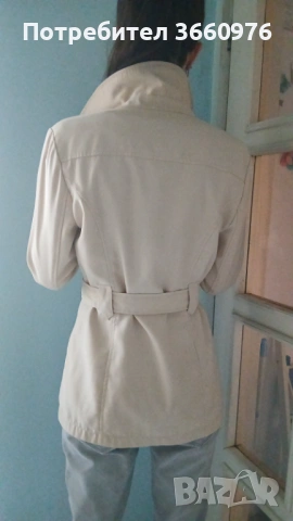 Дамско бежово палто – елегантно и стилно, снимка 4 - Палта, манта - 54348184