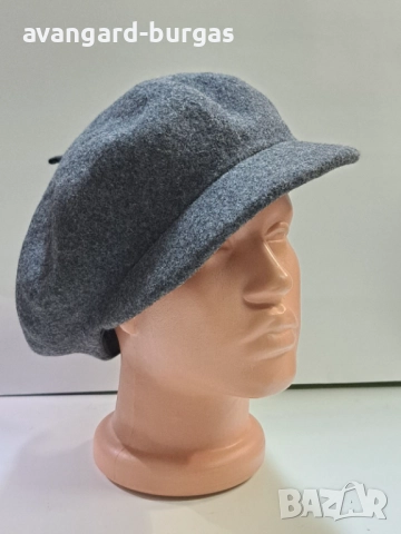 Дамска шапка,вълнен лукс -222 Касторен гонен плат, снимка 3 - Шапки - 52213834