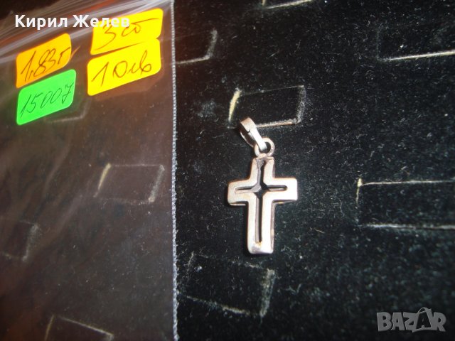 СРЕБЪРНО КРЪСТЧЕ СРЕБРО 925 КРЪСТ АРТ ИЗРАБОТКА 15007, снимка 4 - Колиета, медальони, синджири - 30287055