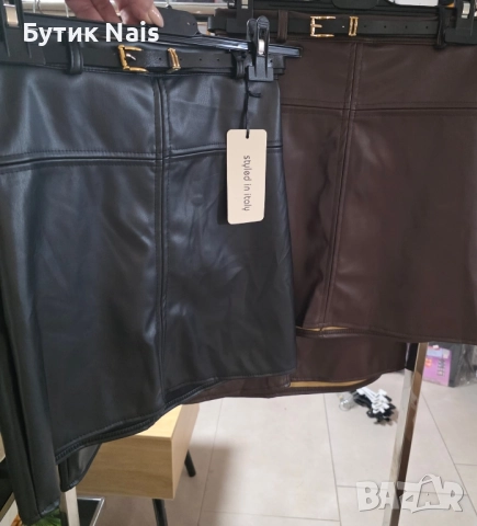 Кожена пола, снимка 3 - Поли - 51924650