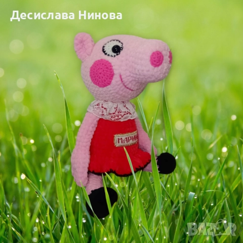 Пепа пиг-ръчна изработка, снимка 4 - Плюшени играчки - 52973296