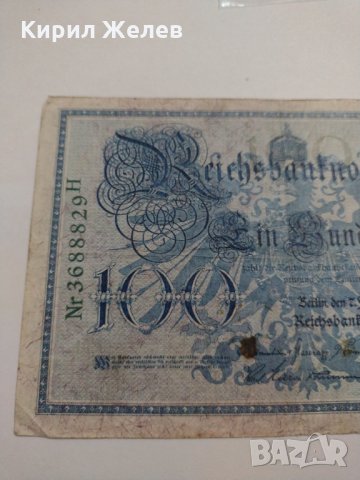 Райх банкнота - Германия - 100 марки / 1908 година- 17927, снимка 4 - Нумизматика и бонистика - 31030001