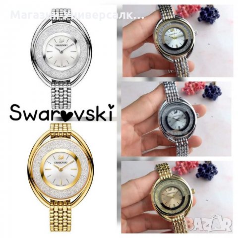 Кристален дамски ръчен овален часовник Swarovski, Сваровски, бижу, снимка 1
