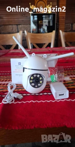 Куполна WiFi камера с нощно виждане – 4MP, снимка 1
