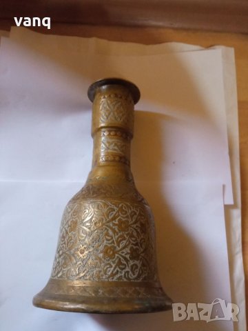 Антична ръчно гравирана медна ислямска ваза, снимка 5 - Други ценни предмети - 35030169