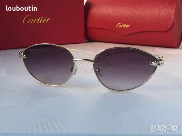 Cartier 2024  дамски слънчеви очила елипса кръгли овални, снимка 15 - Слънчеви и диоптрични очила - 48003086