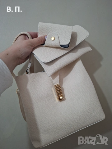 Дамска Чанта + дълга дръжка+два аксесоара към нея , снимка 2 - Чанти - 54204098