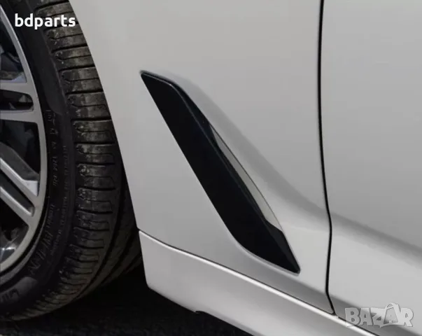 Лайстна за преден ляв въздуховод калник, BMW, 5 G30 G31, Хром, снимка 5 - Части - 56142033