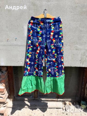 Стар карнавален,клоунски панталон, снимка 1 - Други ценни предмети - 36804071