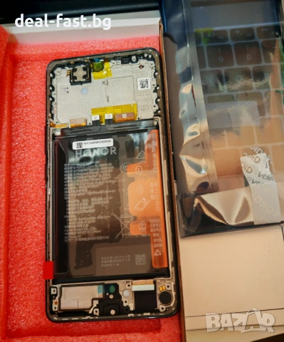 Нов LCD Дисплей за Honor Magic 7 Lite с батерия и рамка / Оригинал Service pack / Titanium Black, снимка 3 - Резервни части за телефони - 54152565