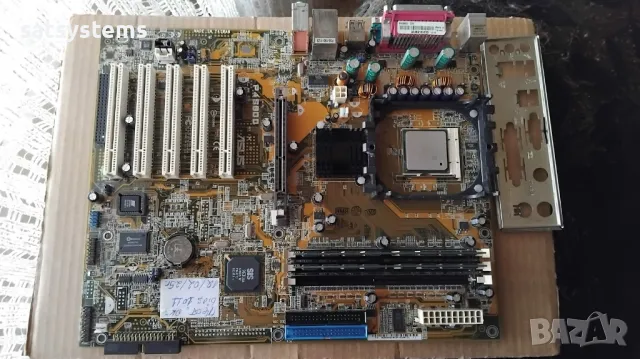 Дънна платка Asus P4S800 Socket 478 CPU+FAN+RAM, снимка 4 - Дънни платки - 49095208