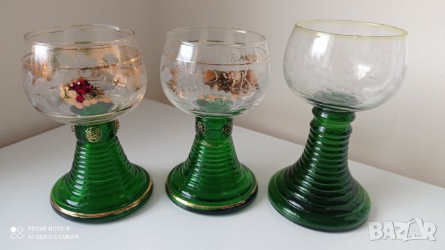 Ретро кристални чаши за вино, снимка 3 - Други ценни предмети - 35532610