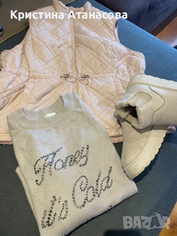 🌸 Стилен зимен сет в бежово и розово – топлина и елегантност! ❄️, снимка 4 - Други - 53932650