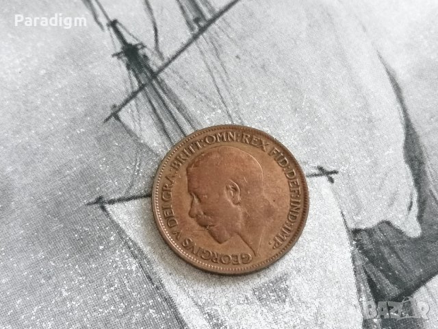 Монета - Великобритания - 1/2 (половин) пени | 1919г., снимка 2 - Нумизматика и бонистика - 38964358