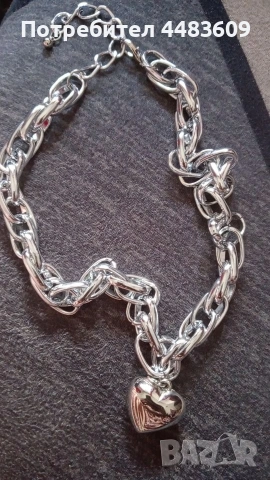 Масивно колие " Сърце " , снимка 5 - Колиета, медальони, синджири - 54148281