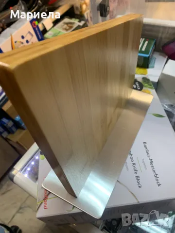 Магнитна Поставка за Ножове / Блокче за Ножове от Бамбук, снимка 6 - Аксесоари за кухня - 48783379