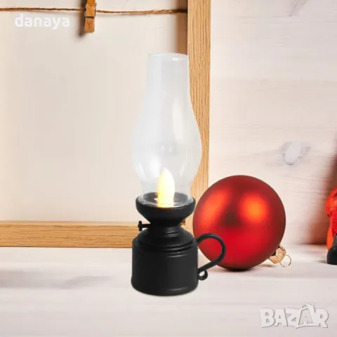 5413 Ретро коледен фенер Газова лампа, 13 см, снимка 6 - Декорация за дома - 47826035