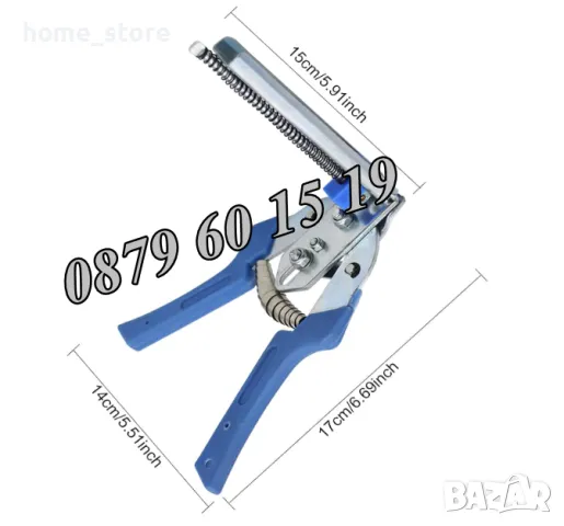 Клещи за връзване на колбаси, клещи за връзване на луканки, суджуци + 600 скоби, снимка 2 - Друго търговско оборудване - 48325397